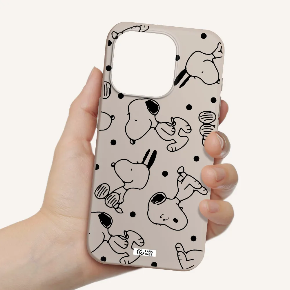 A Pattern Of Cartoon Characters Apple Iphone 15 Pro Silicone Stone Case