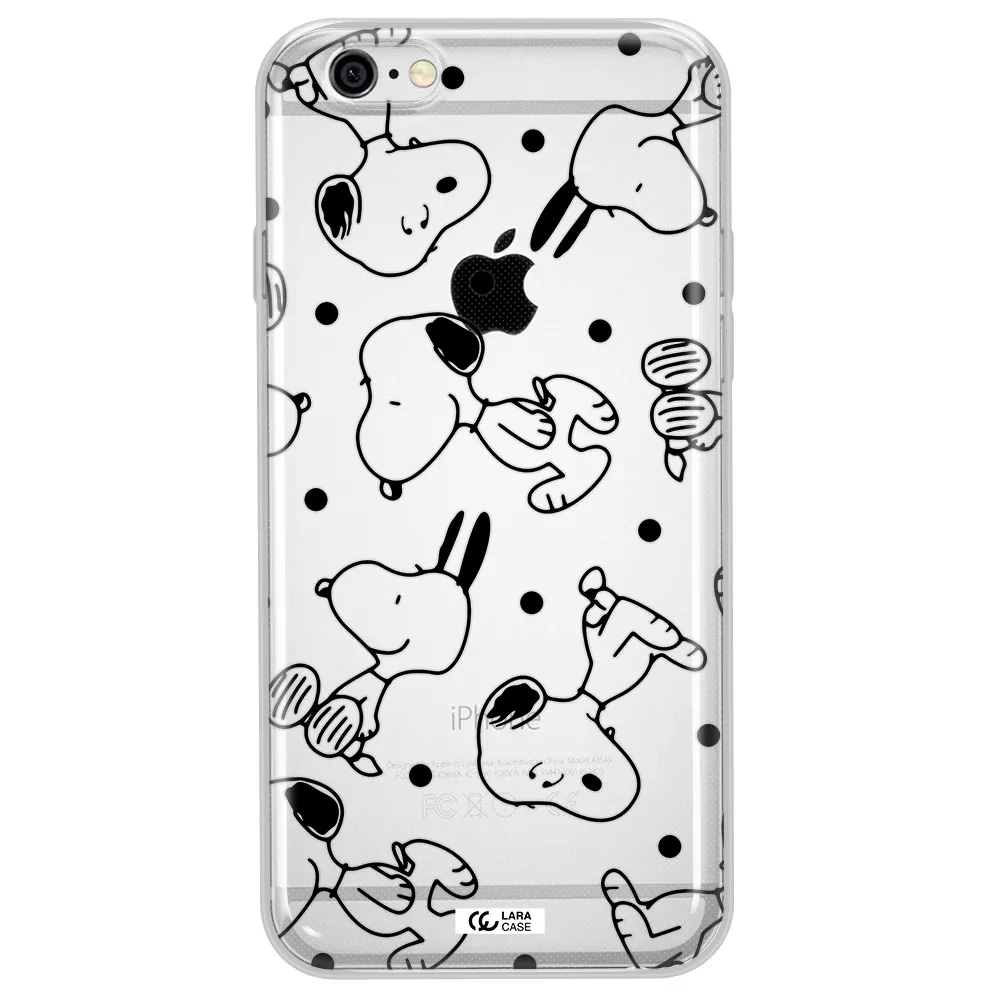 a pattern of cartoon characters Apple iPhone 6 Clear TPU Case