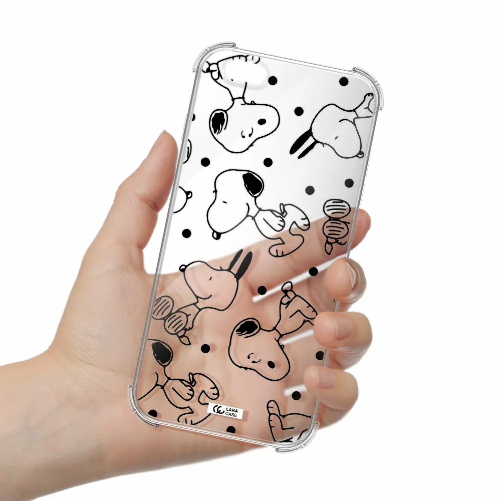 a pattern of cartoon characters Apple iPhone 6 plus Clear PC Case