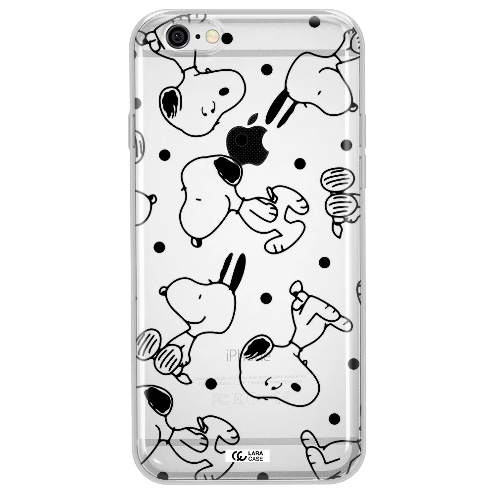 a pattern of cartoon characters Apple iPhone 6 plus Clear TPU Case