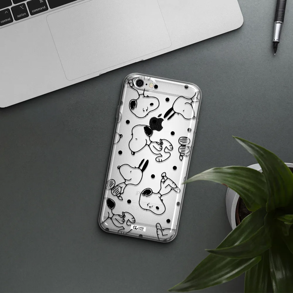 a pattern of cartoon characters Apple iPhone 6 plus Clear TPU Case