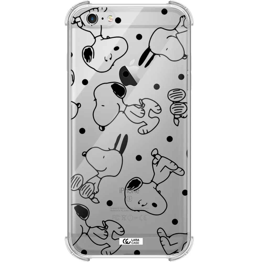 a pattern of cartoon characters Apple iPhone 6 s plus Clear PC Case