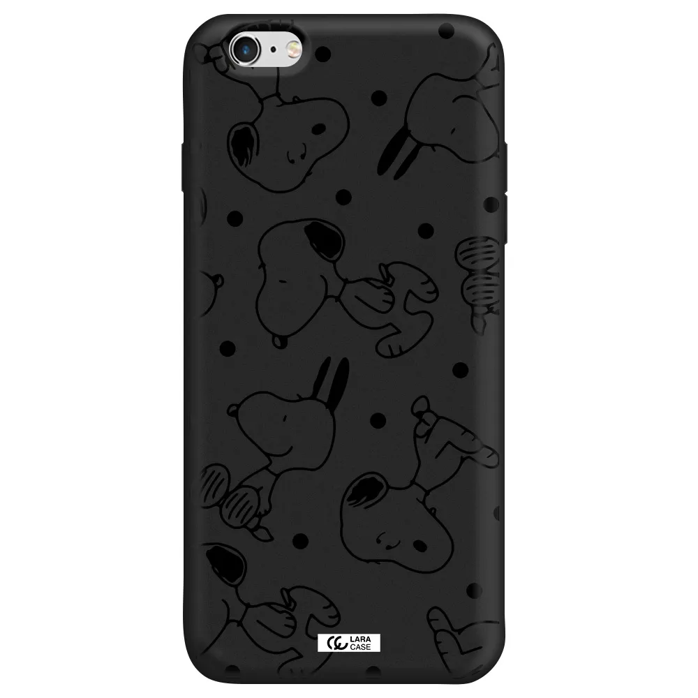 a pattern of cartoon characters Apple iPhone 6 s plus Silicone black Case