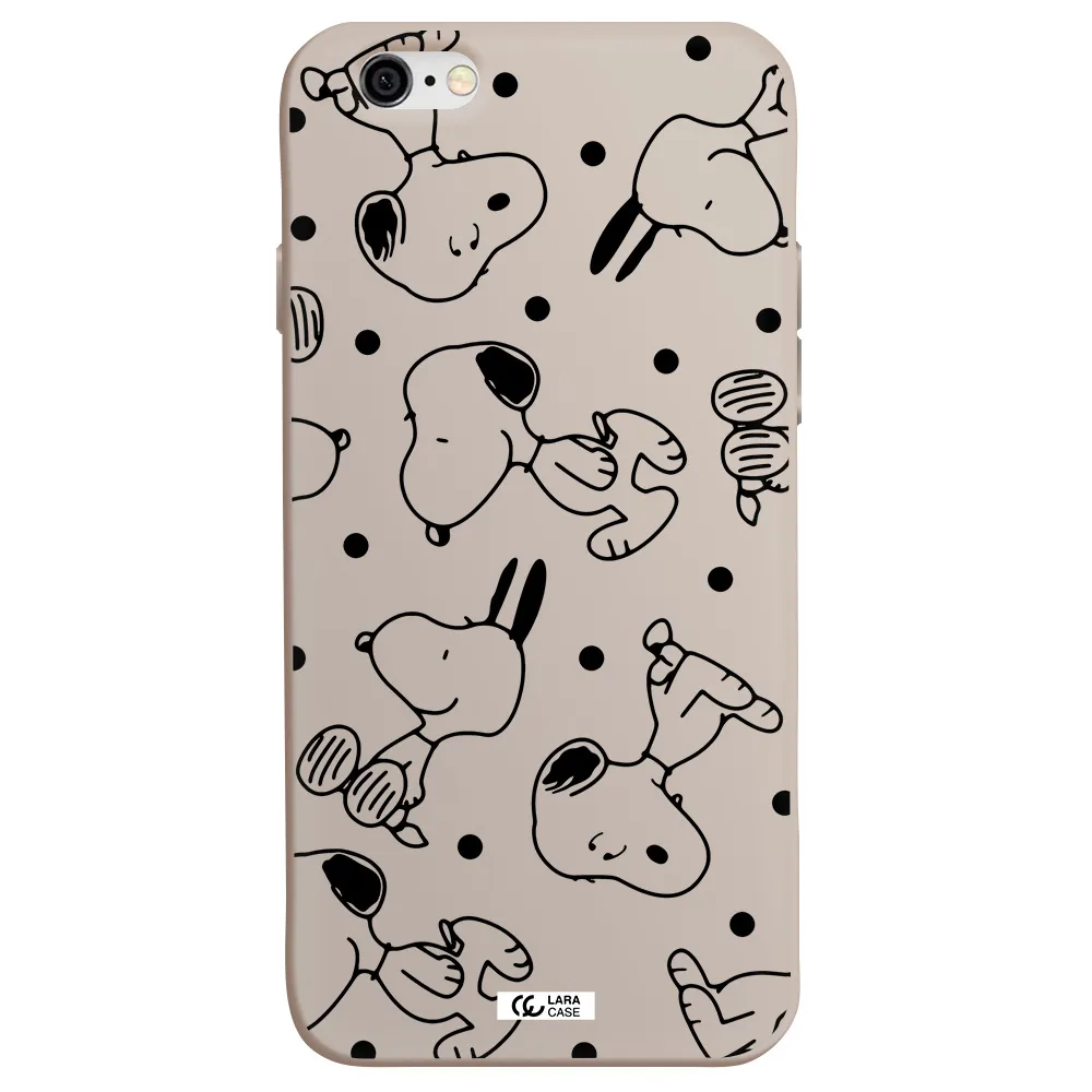 a pattern of cartoon characters Apple iPhone 6 Silicone Stone Case
