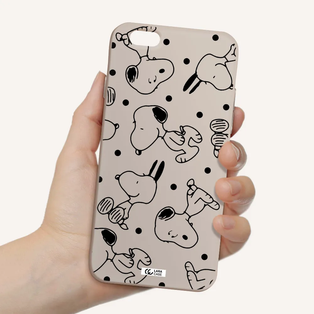 a pattern of cartoon characters Apple iPhone 6 Silicone Stone Case