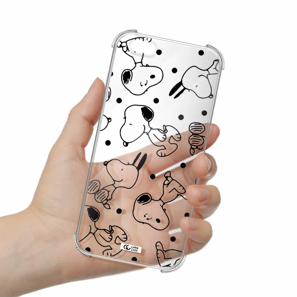 a pattern of cartoon characters Apple iPhone 6S Clear PC Case