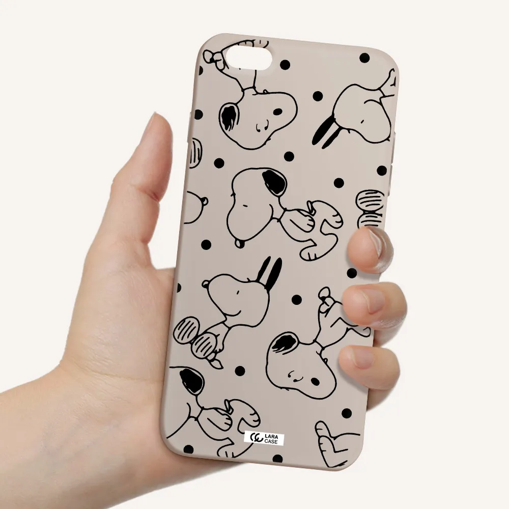 a pattern of cartoon characters Apple iPhone 6S Silicone Stone Case