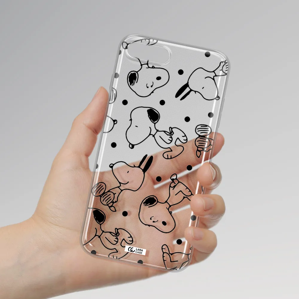 a pattern of cartoon characters Apple iPhone 7 plus Clear TPU Case