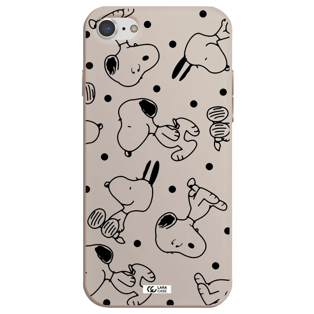 a pattern of cartoon characters Apple iPhone 7 Silicone Stone Case