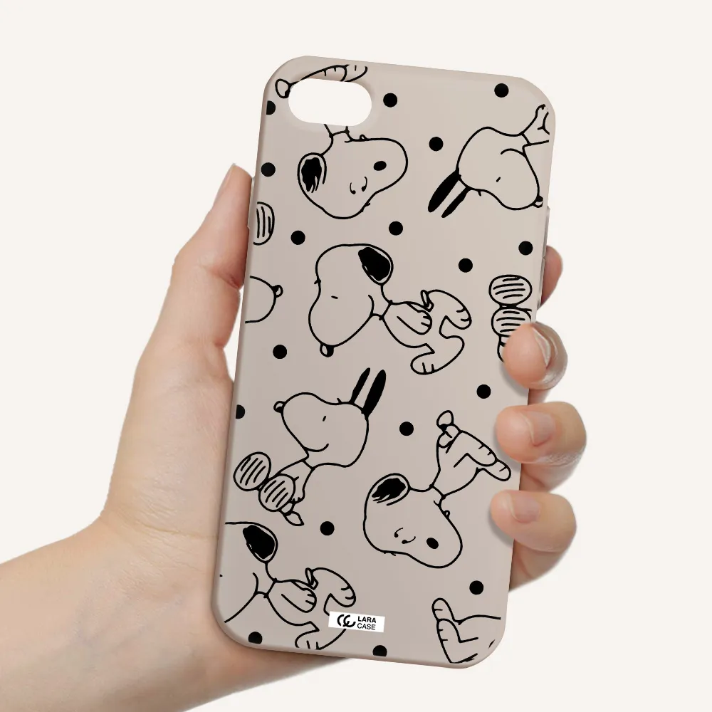 a pattern of cartoon characters Apple iPhone 7 Silicone Stone Case