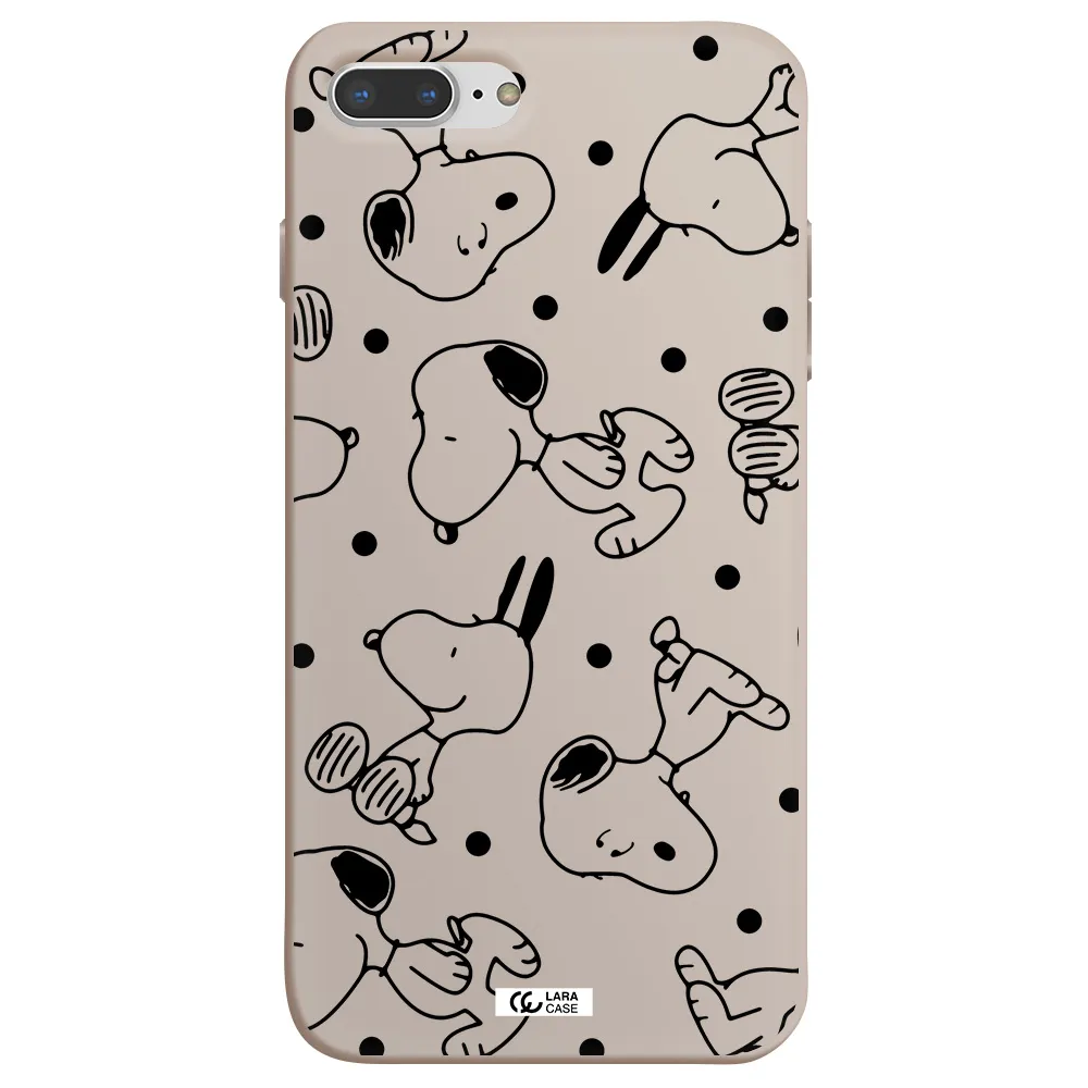a pattern of cartoon characters Apple iPhone 8 plus Silicone Stone Case