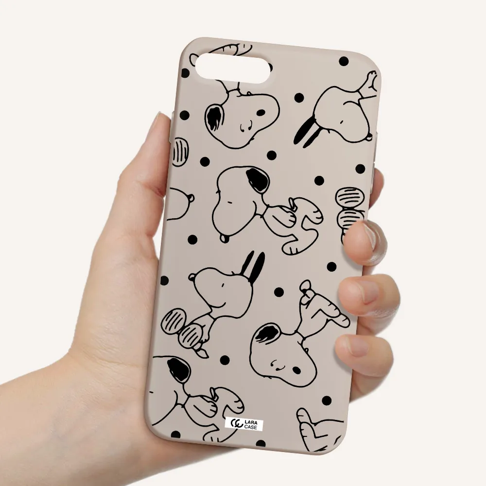 a pattern of cartoon characters Apple iPhone 8 plus Silicone Stone Case