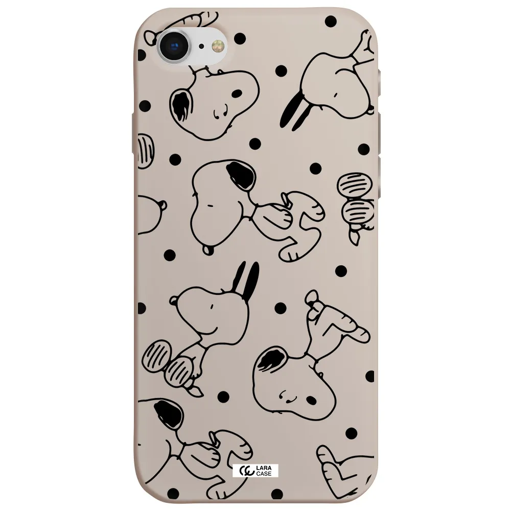 a pattern of cartoon characters Apple iPhone se 2020 Silicone Stone Case