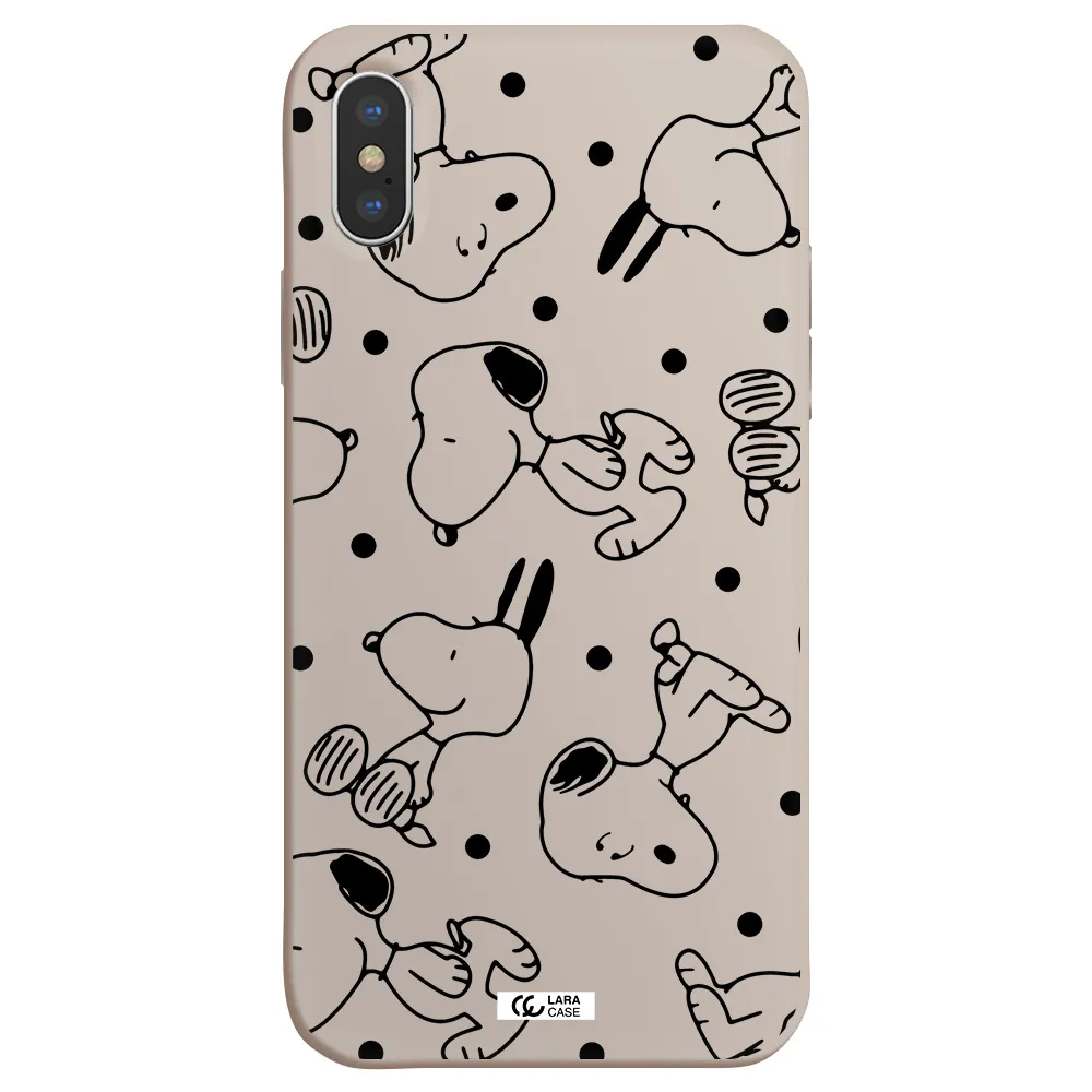a pattern of cartoon characters Apple iPhone X Silicone Stone Case