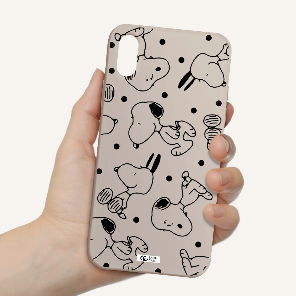 a pattern of cartoon characters Apple iPhone X Silicone Stone Case