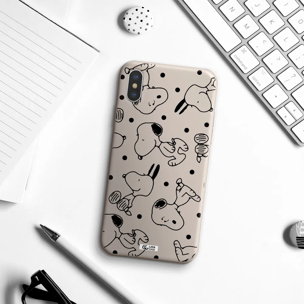 a pattern of cartoon characters Apple iPhone X Silicone Stone Case