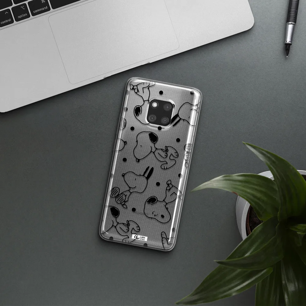 a pattern of cartoon characters Huawei Mate 20 Pro Clear TPU Case