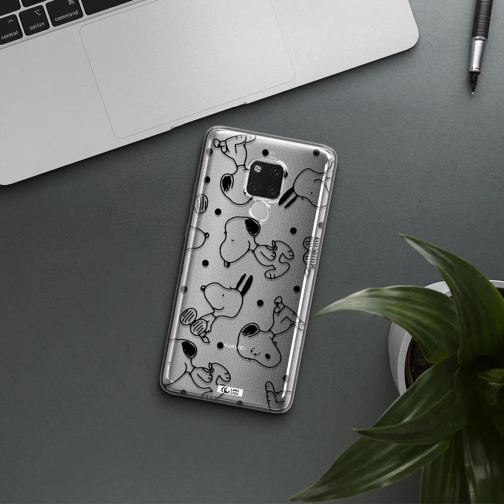 a pattern of cartoon characters Huawei Mate 20X Clear TPU Case