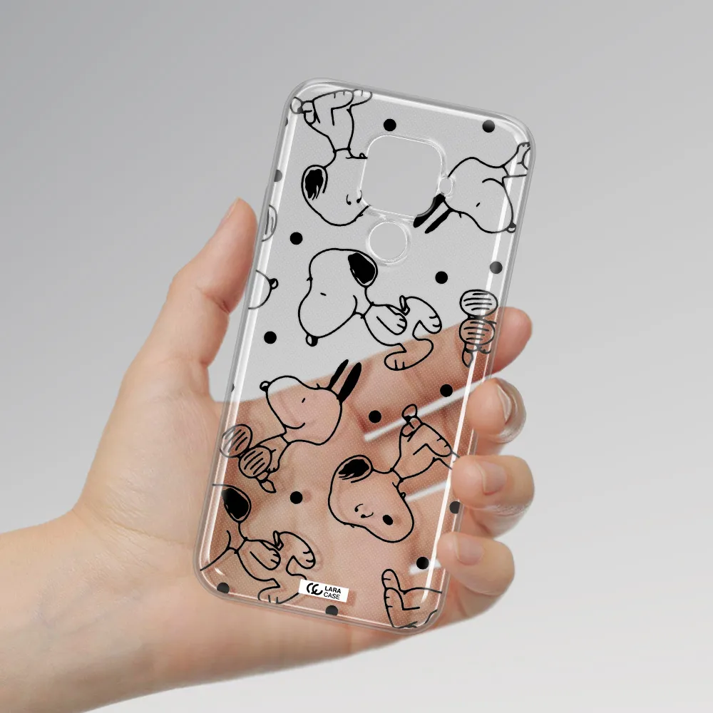 a pattern of cartoon characters Huawei Mate 30 Lite Clear TPU Case