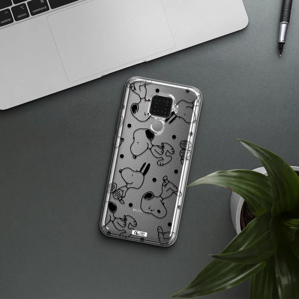 a pattern of cartoon characters Huawei Mate 30 Lite Clear TPU Case