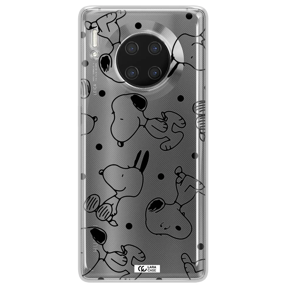 a pattern of cartoon characters Huawei Mate 30 Pro Clear TPU Case