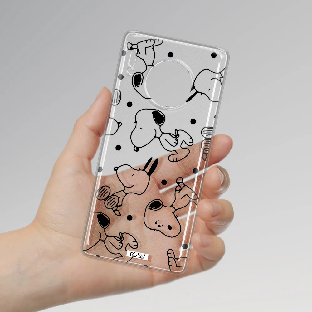 a pattern of cartoon characters Huawei Mate 30 Pro Clear TPU Case