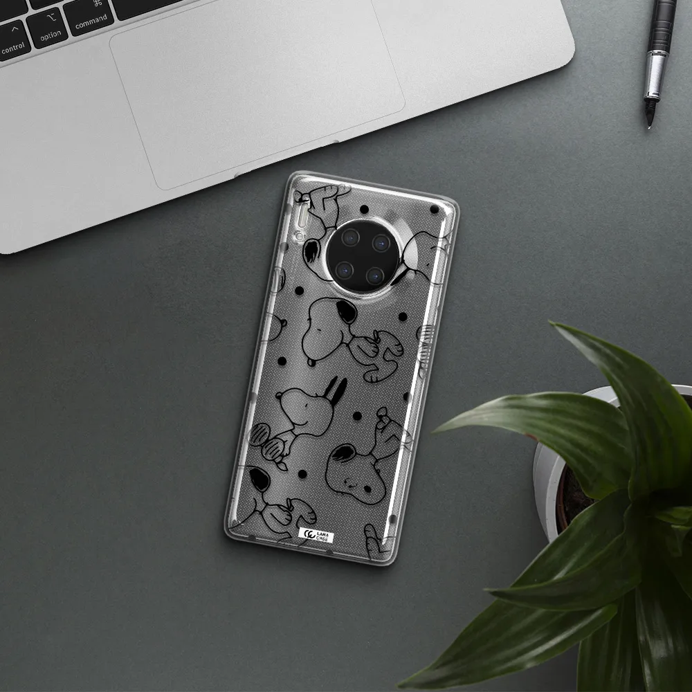 a pattern of cartoon characters Huawei Mate 30 Pro Clear TPU Case