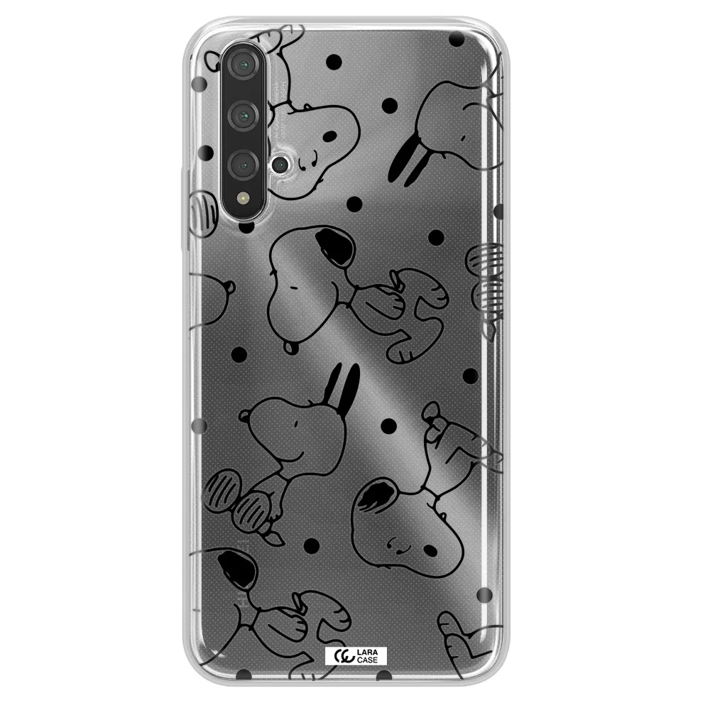 a pattern of cartoon characters Huawei Nova 5t Clear TPU Case