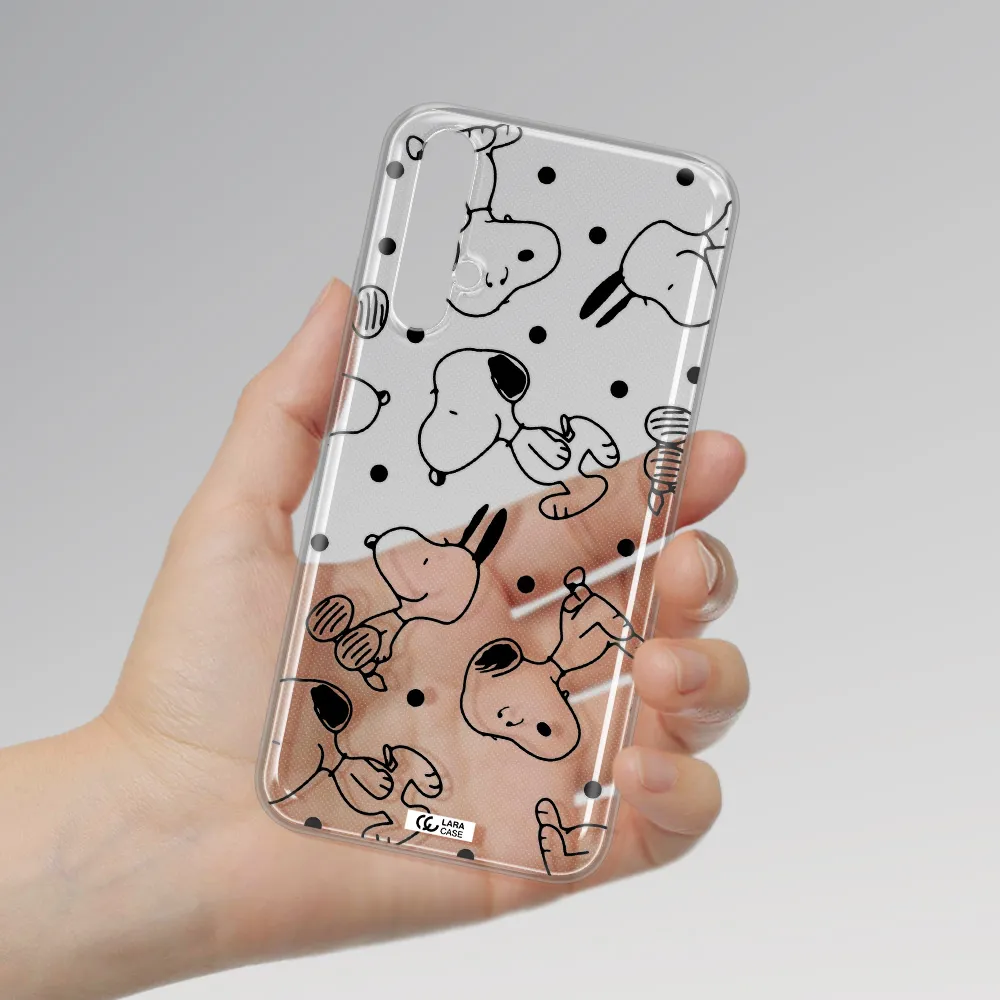 a pattern of cartoon characters Huawei Nova 5t Clear TPU Case