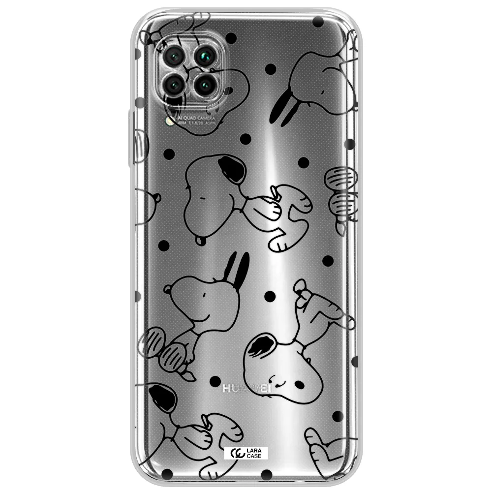 A Pattern Of Cartoon Characters Huawei Nova 7I Clear Tpu Case