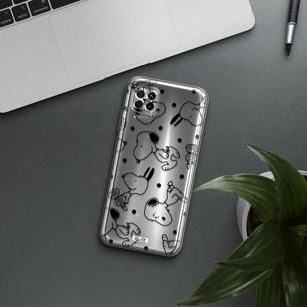 A Pattern Of Cartoon Characters Huawei Nova 7I Clear Tpu Case