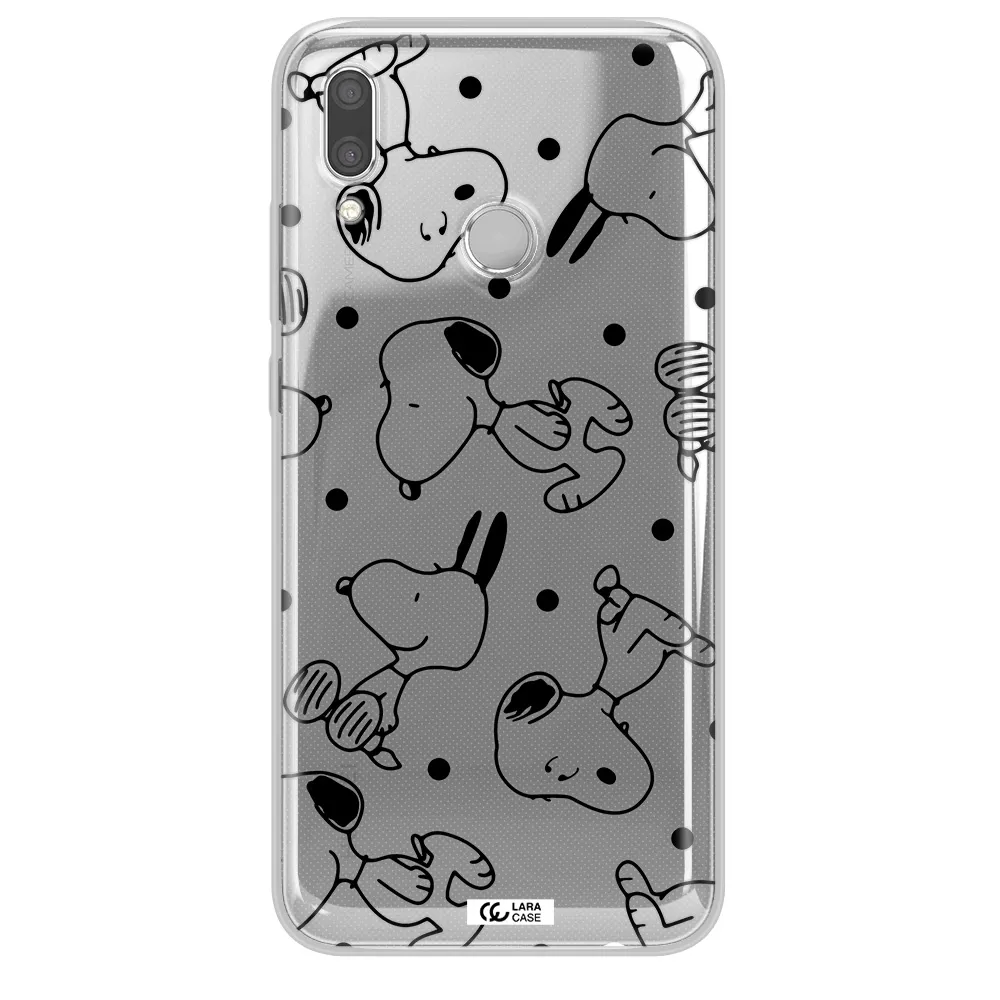 a pattern of cartoon characters Huawei P Smart 2019 Clear TPU Case