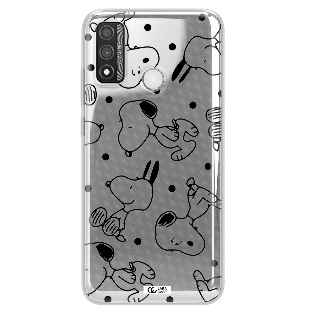 a pattern of cartoon characters Huawei P Smart 2020 Clear TPU Case
