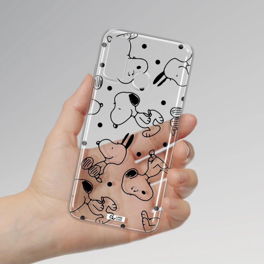 a pattern of cartoon characters Huawei P Smart 2020 Clear TPU Case
