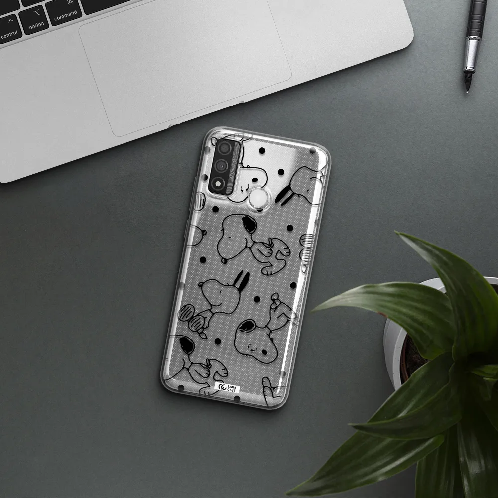 a pattern of cartoon characters Huawei P Smart 2020 Clear TPU Case