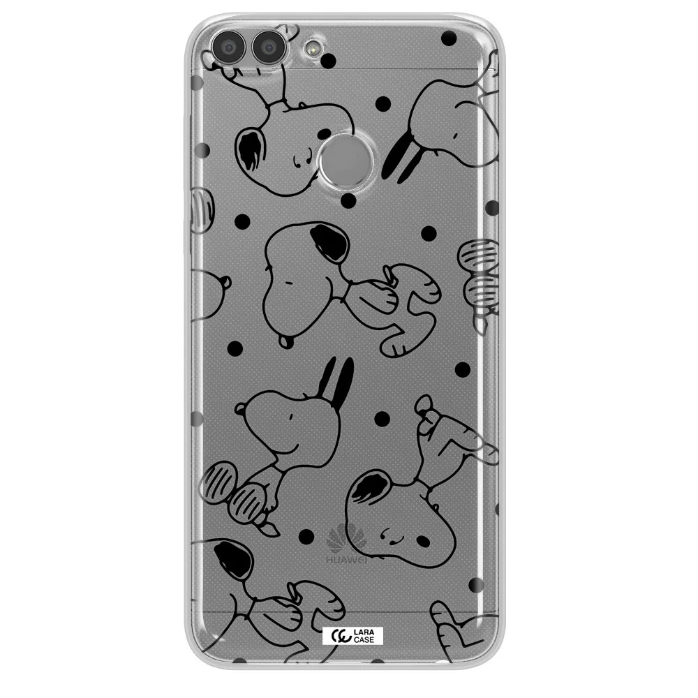 a pattern of cartoon characters Huawei P Smart Clear TPU Case