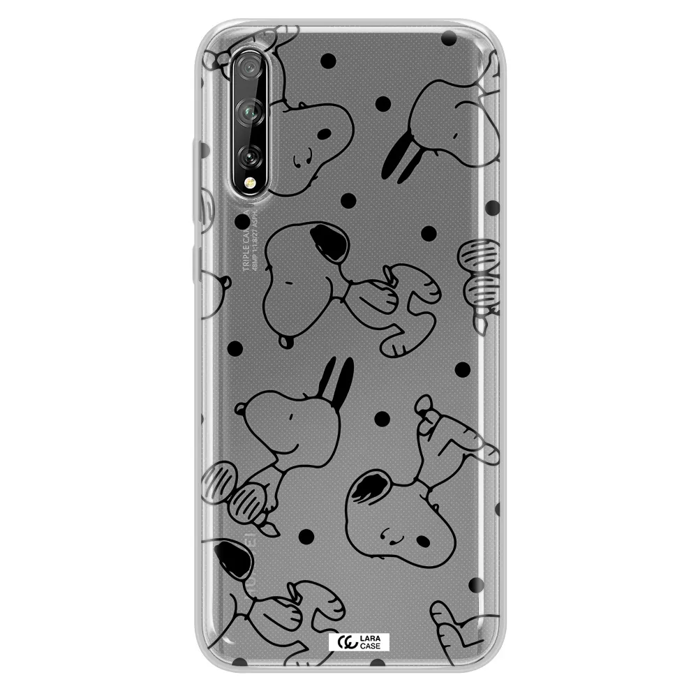 a pattern of cartoon characters Huawei P Smart S Clear TPU Case