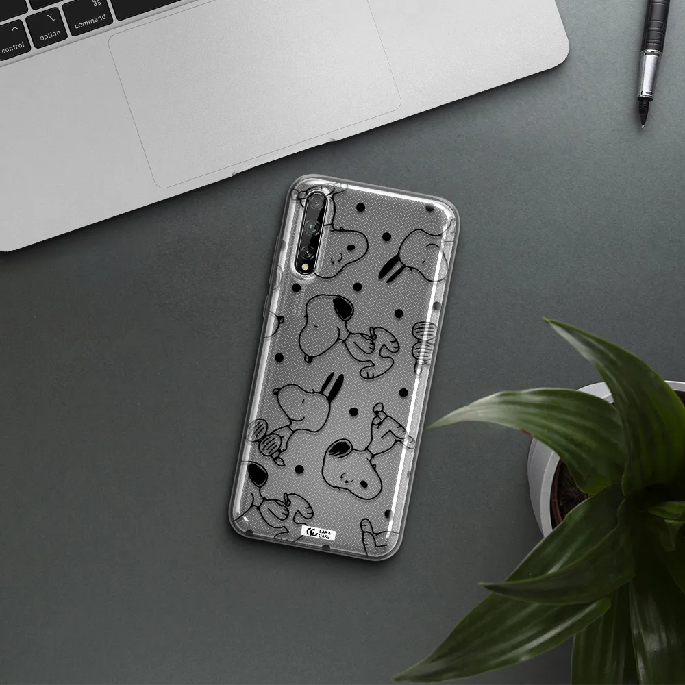 a pattern of cartoon characters Huawei P Smart S Clear TPU Case
