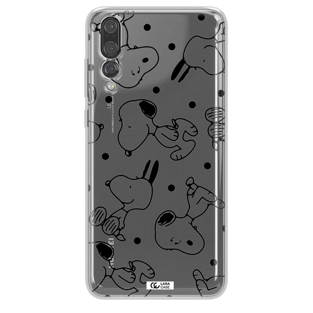 a pattern of cartoon characters Huawei P20 Pro Clear TPU Case