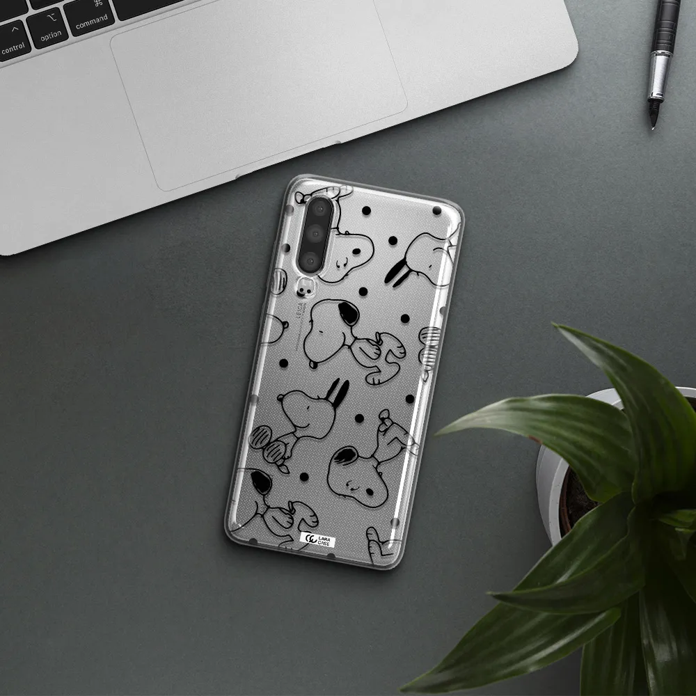 a pattern of cartoon characters Huawei P30 Clear TPU Case