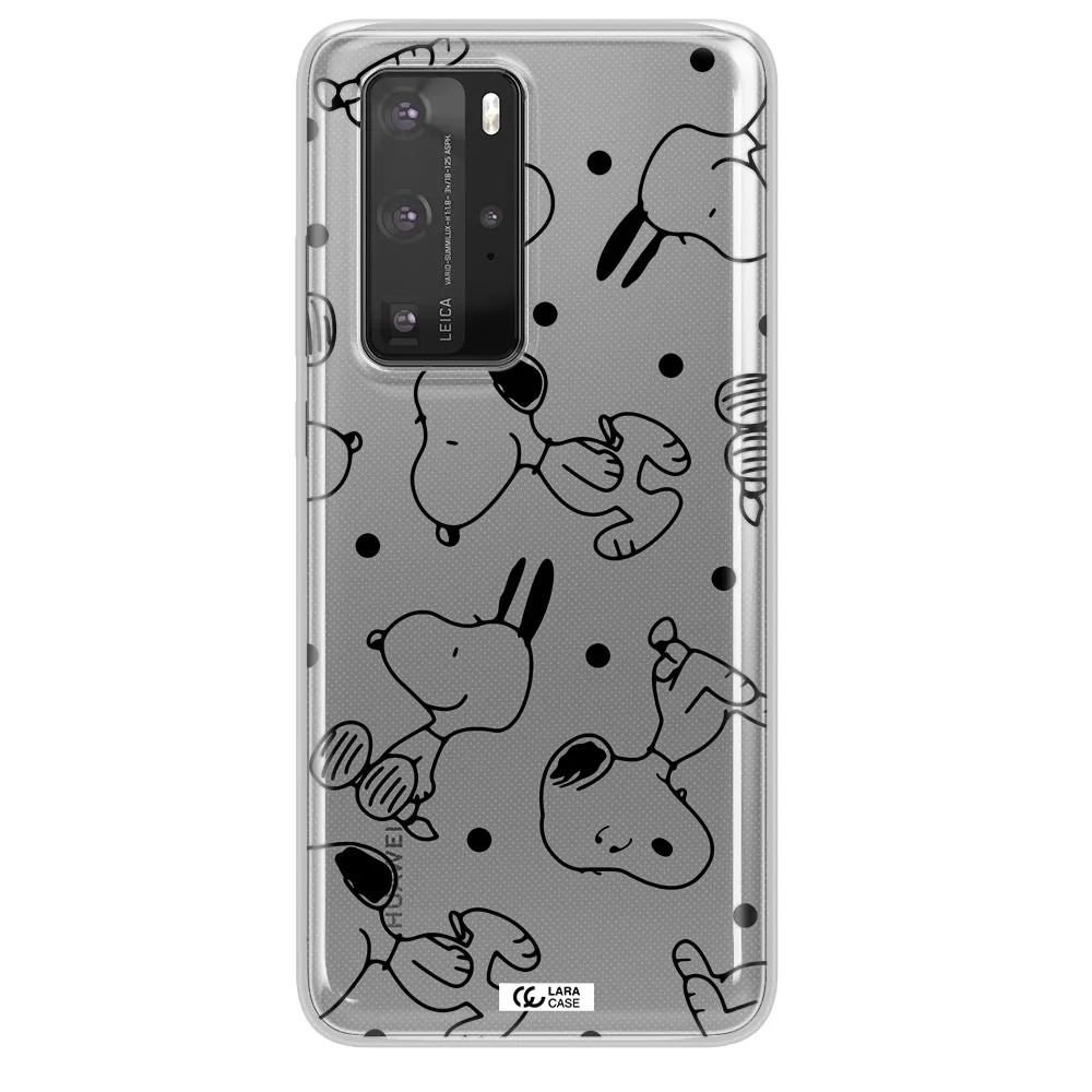 a pattern of cartoon characters Huawei P40 Pro Clear TPU Case