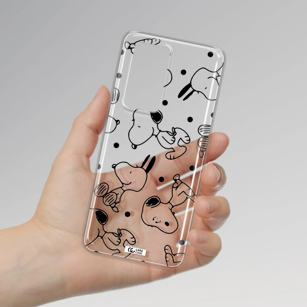 a pattern of cartoon characters Huawei P40 Pro Clear TPU Case
