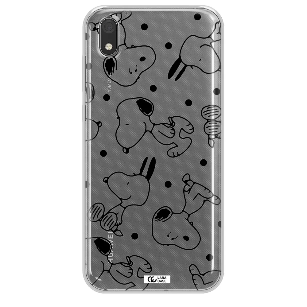 a pattern of cartoon characters Huawei Y5 2019 Clear TPU Case