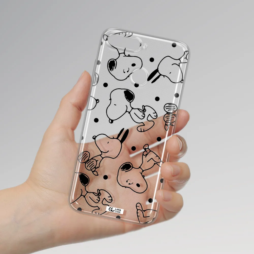 a pattern of cartoon characters Huawei Y6 Prime 2018 Clear TPU Case