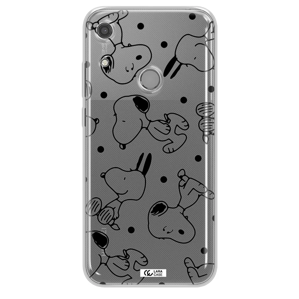 a pattern of cartoon characters Huawei Y6S Clear TPU Case
