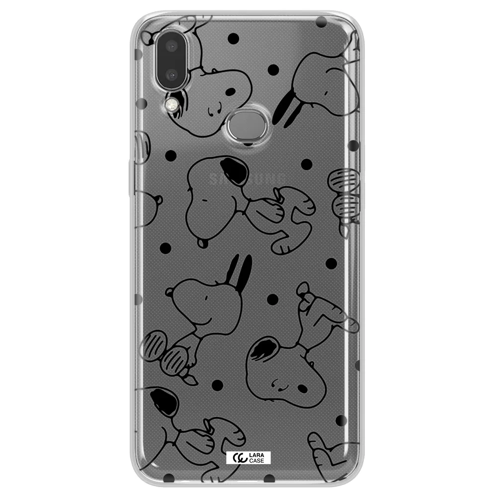 a pattern of cartoon characters Samsung A10S Clear TPU Case