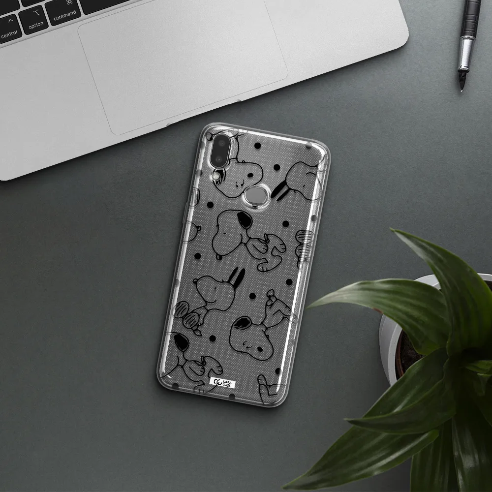 a pattern of cartoon characters Samsung A10S Clear TPU Case