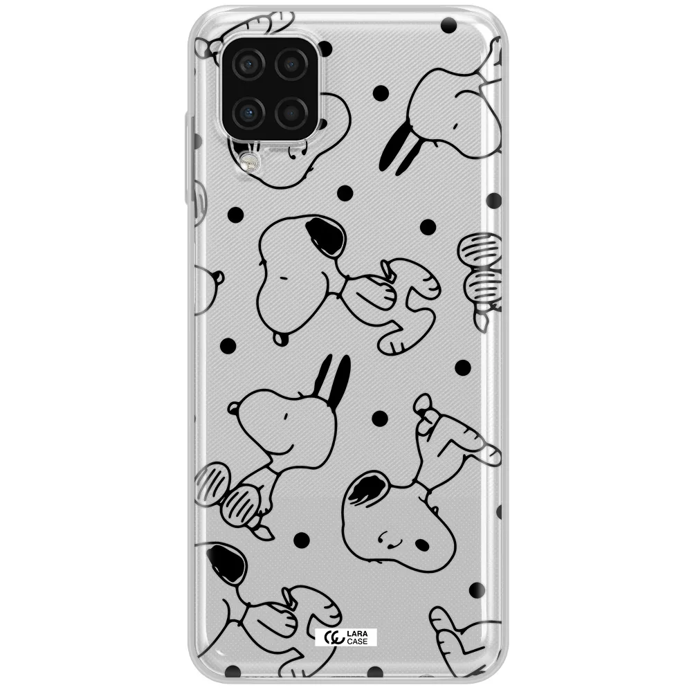 a pattern of cartoon characters Samsung A12 4g Clear TPU Case
