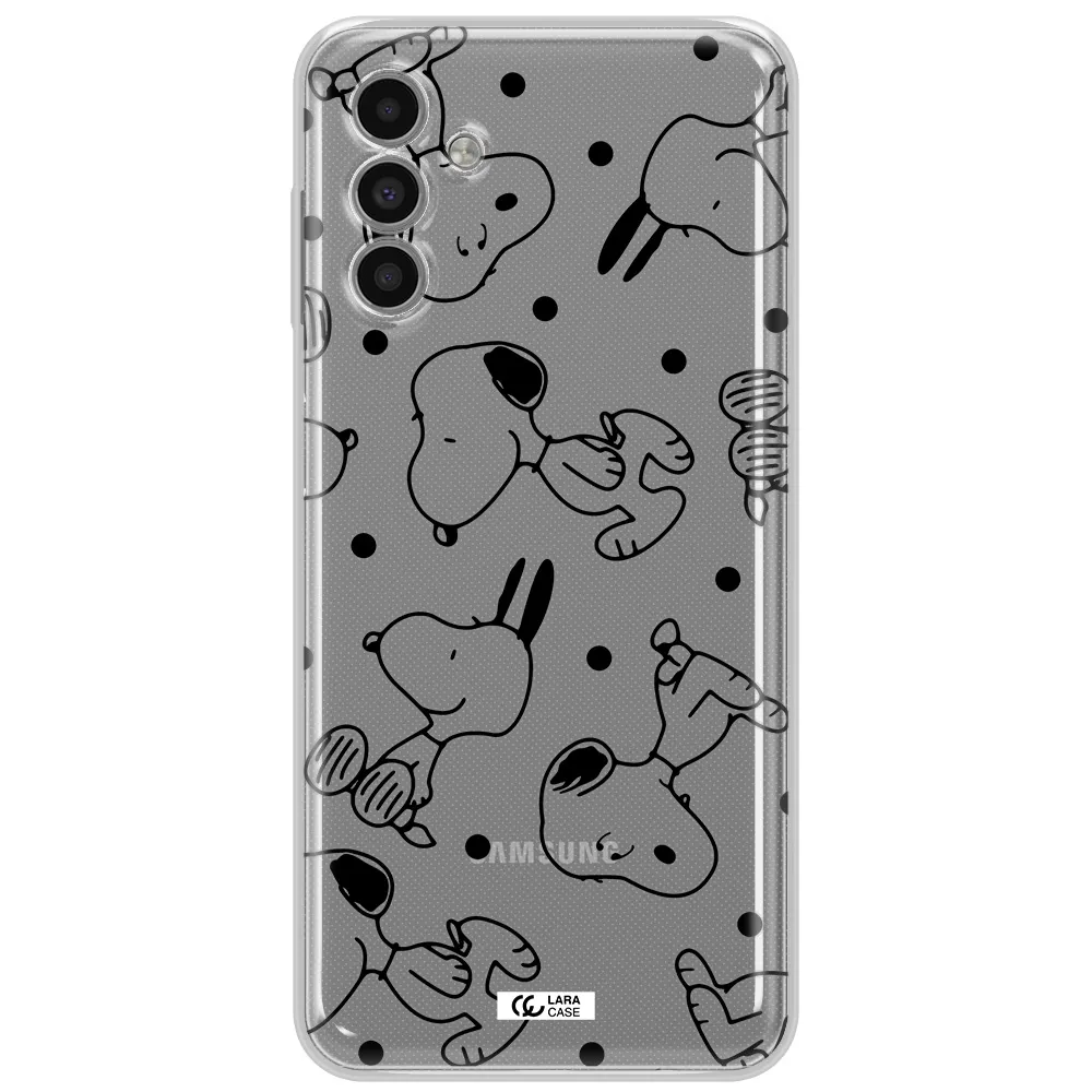 A Pattern Of Cartoon Characters Samsung A13 5G Clear Tpu Case