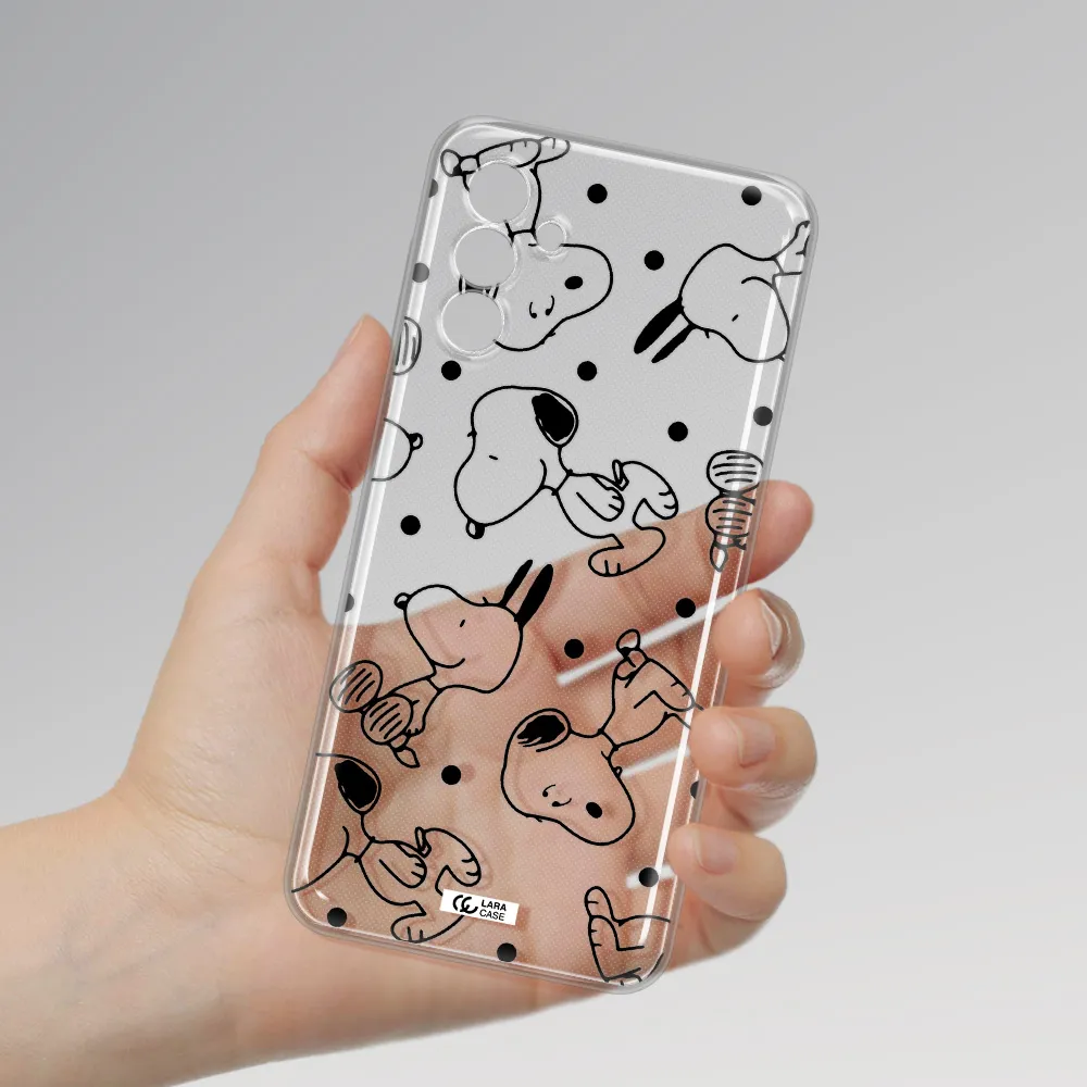 A Pattern Of Cartoon Characters Samsung A13 5G Clear Tpu Case